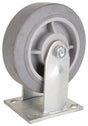 ProSource JC-T05 Rigid Caster, 6 in Dia Wheel, 2 in W Wheel, Thermoplastic Rubber Wheel, Gray, 500 lb