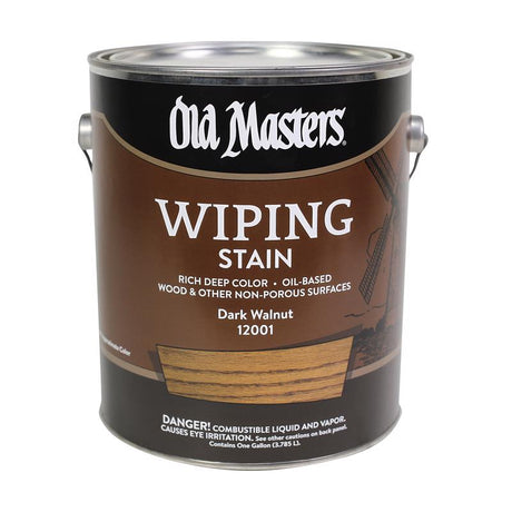 Old Masters 12001 Wiping Stain, Dark Walnut, Liquid, 1 gal, Can, Pack of 2