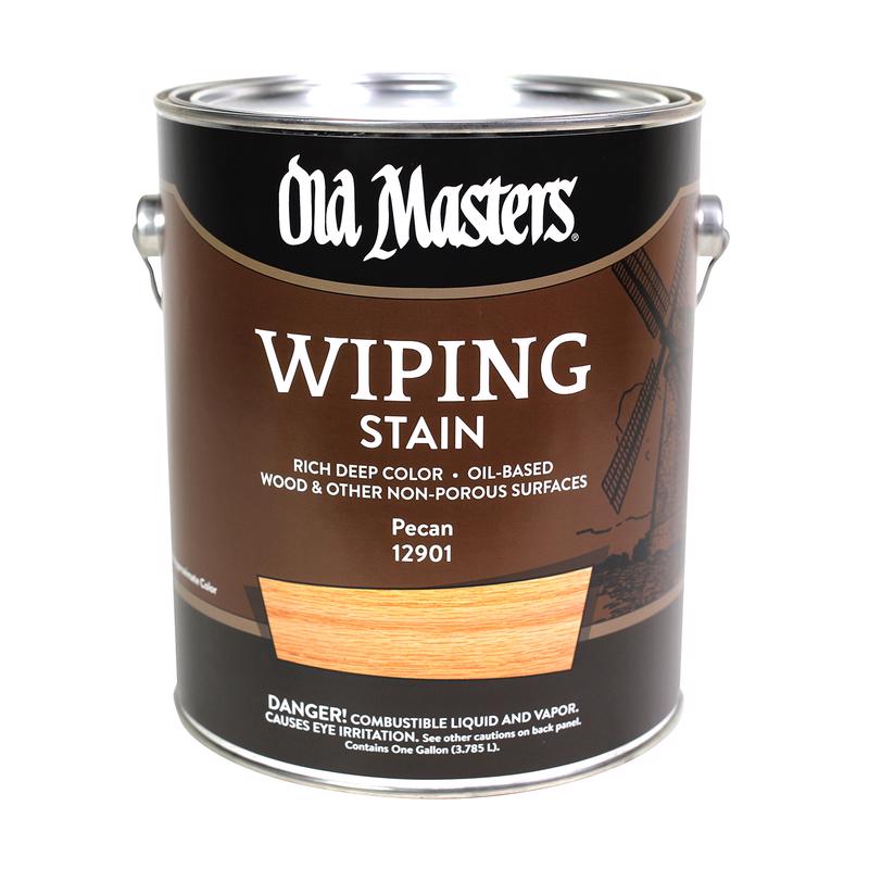 Old Masters Semi-Transparent Pecan Oil-Based Wiping Stain 1 gal, Pack of 2