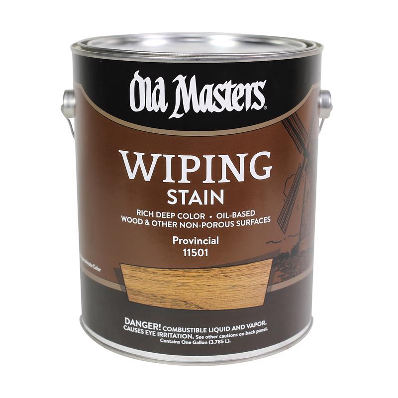 Old Masters 11501 Wiping Stain, Provincial, Liquid, 1 gal, Can, Pack of 2