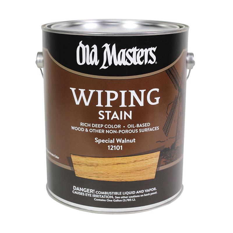 Old Masters 12101 Wiping Stain, Special Walnut, Liquid, 1 gal, Can, Pack of 2