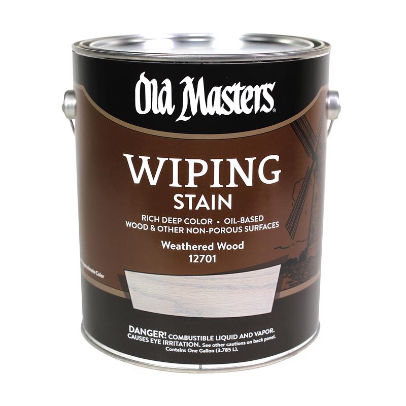 Old Masters 12701 Wiping Stain, Weathered Wood, Liquid, 1 gal, Can, Pack of 2