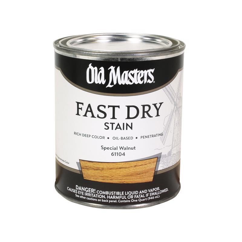 Old Masters Professional Semi-Transparent Special Walnut Oil-Based Alkyd Fast Dry Wood Stain 1 qt, Pack of 4