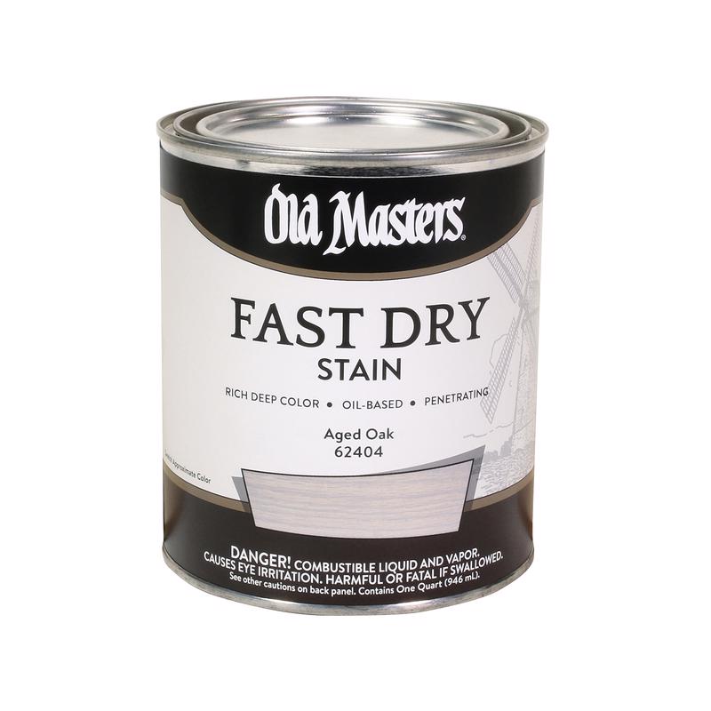 Old Masters 62404 Fast Dry Stain, Aged Oak, Liquid, 1 qt, Pack of 4