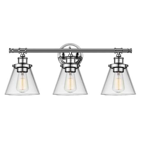 Globe Electric Parker 3-Light Chrome Wall Sconce