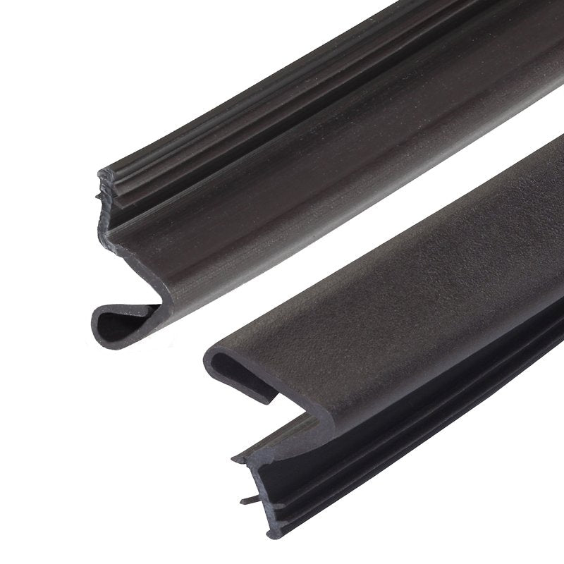 M-D 43347 Slide-On Door Seal, 1-1/8 in W, 81 in L, Rubber, Brown, Pack of 20