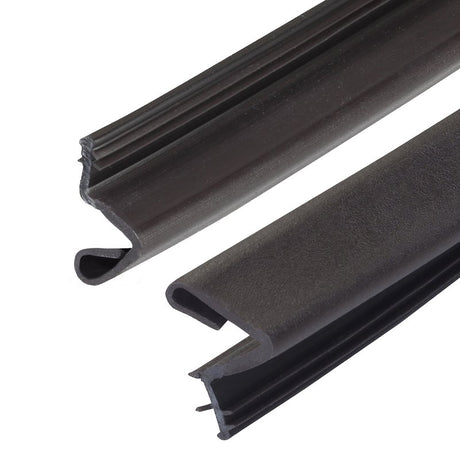 M-D 43347 Slide-On Door Seal, 1-1/8 in W, 81 in L, Rubber, Brown, Pack of 20