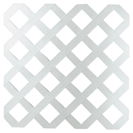 UFP 79897 Tradition Diamond Lattice, 8 ft L, 4 ft H, Diamond Mesh, 2-3/4 in Mesh, Plastic, White