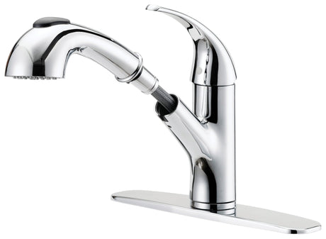 Boston Harbor FP4A4079CP Kitchen Faucet, 1.8 gpm, 1-Handle, 1, 3-Faucet Hole, Metal/Plastic, Chrome Plated
