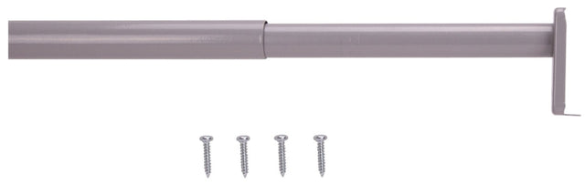 ProSource 21013ZCX-PS Adjustable Closet Rod, 30 to 48 in L, Steel, Silver