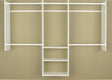 Easy Track RB1460 Series Deluxe Starter Closet, White, 48 to 96 in W, 84 in H, 3-Shelf