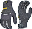 DeWALT DPG200XL Pre-Curved Utility Gloves, XL, Terry-Cloth Thumb, Hook and Loop Cuff, Neoprene/Nylon, Black