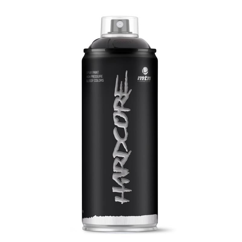 MTN Hardcore Gloss Black Spray Paint 13.5 oz, Pack of 6