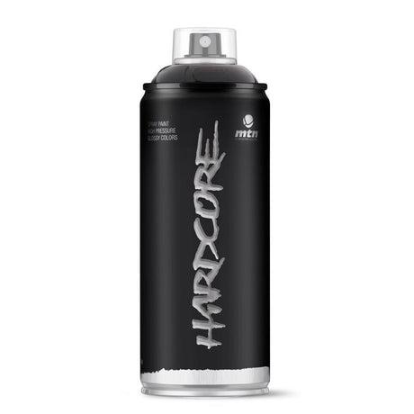 MTN Hardcore Gloss Black Spray Paint 13.5 oz, Pack of 6