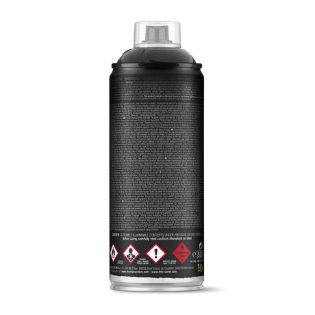 MTN Hardcore Gloss Black Spray Paint 13.5 oz, Pack of 6