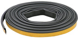 M-D 68668 Door Gasket, 1/2 in W, 1/4 in Thick, 20 ft L, Silicone, Black