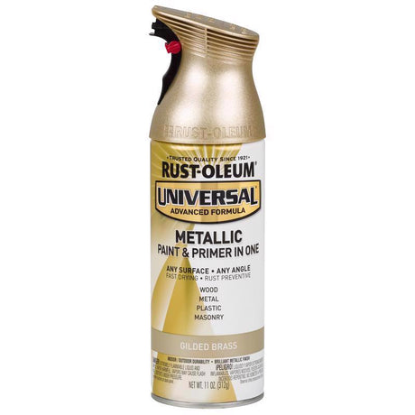 Rust-Oleum Universal Metallic Gilded Brass Spray Paint 11 oz, Pack of 6