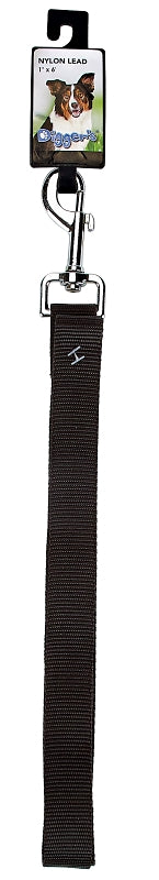Digger's 2957203 Lead, 72 in L, 1 in W, Nylon Line, Black