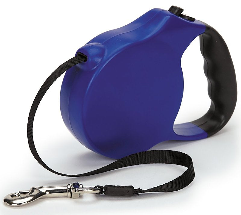 Casual Canine 11610 10 19 Belted Retractable Lead, 10 ft L, Blue, Snap Hook, S