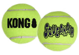 Kong SqueakAir AST1 Dog Toy, Squeaker, L, Ball, Yellow, 10.8 in H x 4.3 in W x 3.3 in D, 2/PK