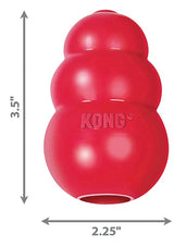 Kong Classic T2 Dog Toy, M, Rubber, Red