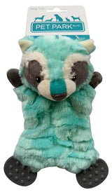 Pet Park Blvd US2206 13 Dog Toy, Flatties Raccoon, Multi-Color