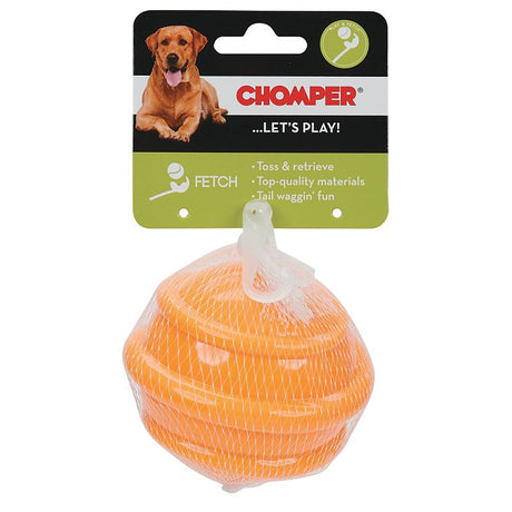 Chomper WB15557 L Dog Toy, 4 in, Squeaky Spiral Ball, Thermoplastic Rubber, Assorted