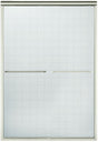 Sterling Finesse Series 5475-48N-G05 Shower Door, Nickel Frame, Clear Glass, Tempered Glass, Frameless Frame