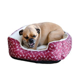PetEdge Slumber Pet ZA2227 19 83 Cuddler Bed, 20 in L, 16 in W, Arrow Pattern, Polyester Fill, Sherpa Cover, Red