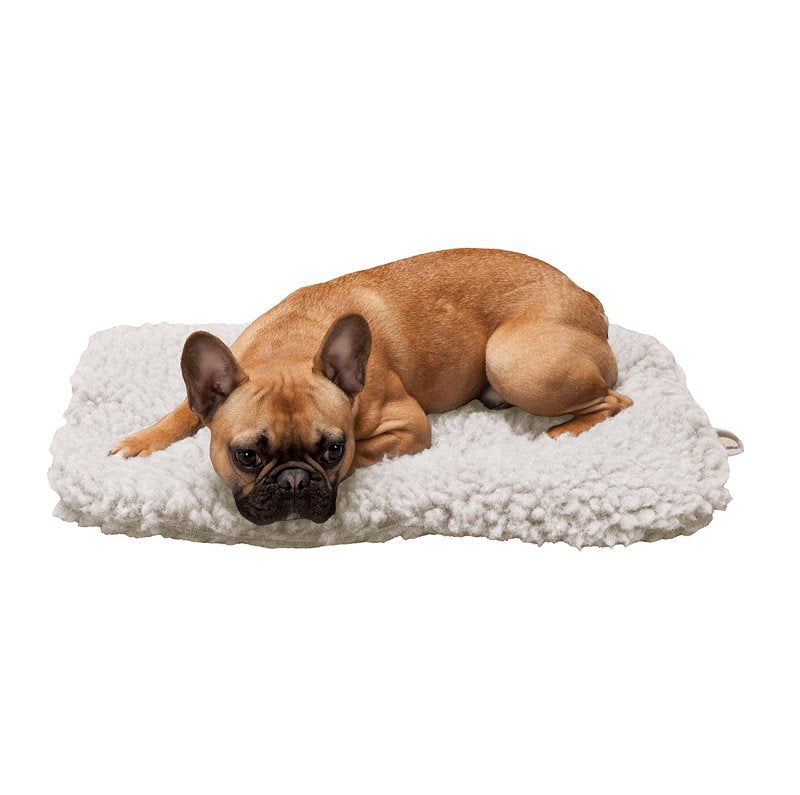 Slumber Pet ZA427 17 55 Dog Mat, 17-3/4 in L, 11-3/4 in W, Acrylic/Polyester Sherpa Cover, Natural