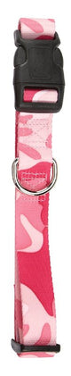 Casual Canine ZA6741 06 75 Dog Collar, D-Ring Link, 6 to 10 in L Collar, 3/8 in W Collar, Nylon, Pink Camo
