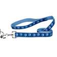 Casual Canine ZA8861 66 19 Two-Tone Pawprint Dog Lead, 6 ft L, 1 in W, Nylon Line, Blue, Fastening Method: Swivel Clip