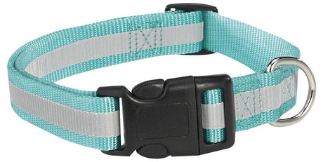 Guardian Gear ZA984 14 19 Dog Collar, 14 to 20 in L Collar, 5/8 in W Collar, Nylon, Blue, Reflective Taping