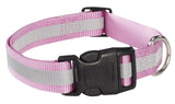 Guardian Gear ZA984 18 75 Dog Collar, 18 to 26 in L Collar, 1 in W Collar, Nylon, Pink, Reflective Taping