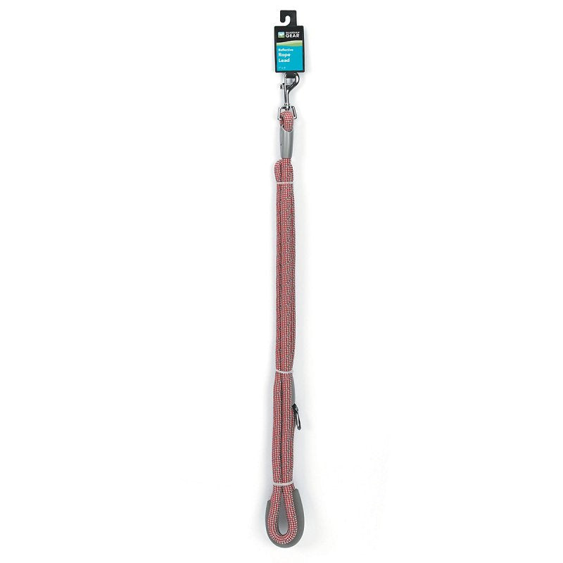 Guardian Gear ZA9909 06 83 Reflective Rope Lead, 6 ft L, Red, Fastening Method: Clasp