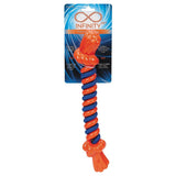 Infinity ZD2068 18 69 Dog Toy, L, Rope Bone, Thermoplastic Rubber, Orange