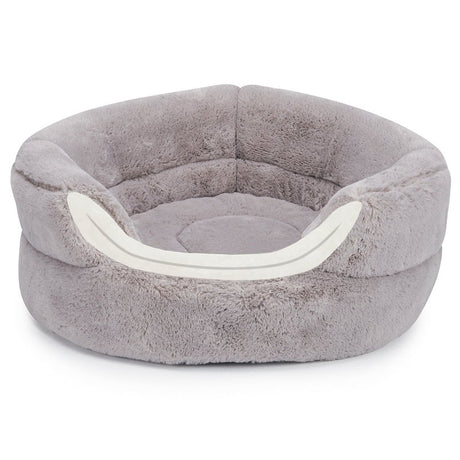 Slumber Pet ZW9087 11 Cuddler Bed, 16 in L, Polyester Cover, Gray, Machine Wash Cold on Gentle Cycle, Tumble Dry Low