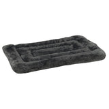 Slumber Pet ZW941 23 16 Plush Dog Mat, 23 in L, 16 in W, Plush Fur/Polyfiber Cover, Gray