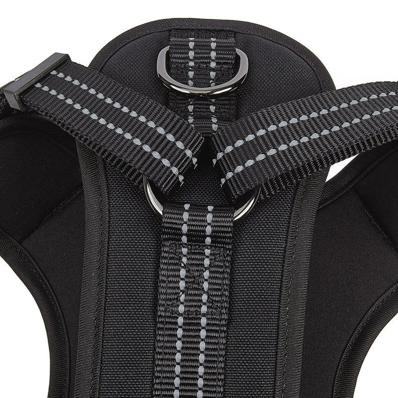 Guardian Gear ZA0031 12 30 Reflective Harness, 16 to 25 in, Fastening Method: O-Ring Strap, Nylon Harness, Jet Black