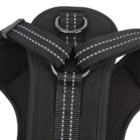 Guardian Gear ZA0031 12 30 Reflective Harness, 16 to 25 in, Fastening Method: O-Ring Strap, Nylon Harness, Jet Black
