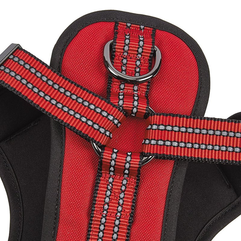 Guardian Gear ZA0031 20 83 Reflective Harness, 24 to 35 in, Fastening Method: O-Ring Strap, Nylon Harness, True Red