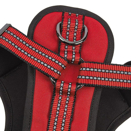 Guardian Gear ZA0031 20 83 Reflective Harness, 24 to 35 in, Fastening Method: O-Ring Strap, Nylon Harness, True Red