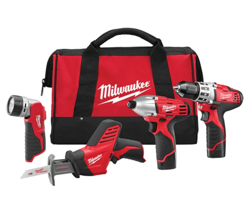 Milwaukee 2498-24 Combination Tool Kit, Battery Included, 1.5 Ah, 12 V, Lithium-Ion
