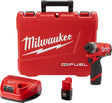 Milwaukee M12 FUEL 3453-22 Impact Driver Kit, Battery Included, 12 V, 2 Ah, 1/4 in Chuck, Hex Chuck