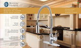 Boston Harbor FP4A0096CP Spring Pull-Down Kitchen Faucet, 1.8 gpm, 1-Handle, 1 or 3-Faucet Hole