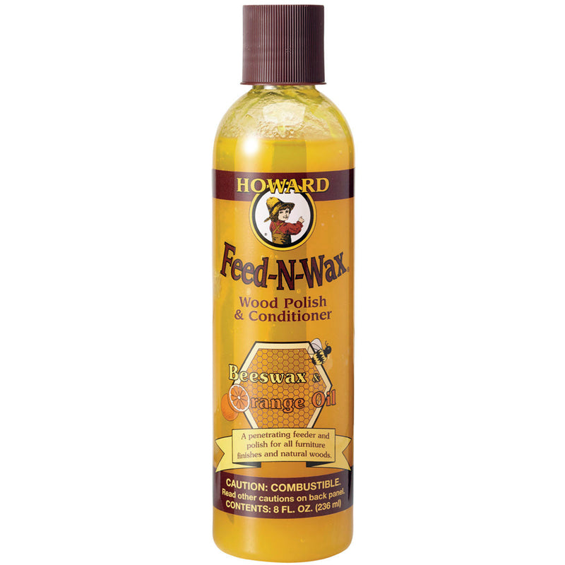 Howard Feed-N-Wax Orange Scent Wood Protector 8 oz Gel, Pack of 12