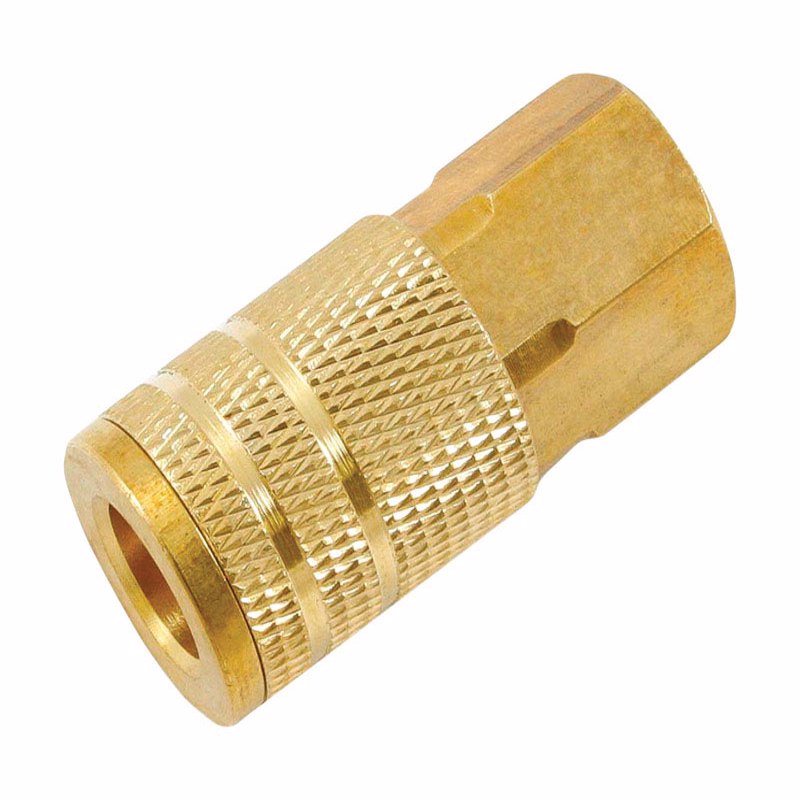 Forney Brass Coupler 1/4 in. Female X 3/8 in. Female 1 pc