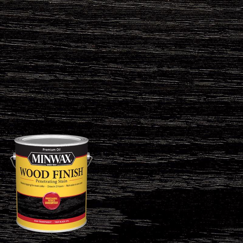 Minwax 711510000 Wood Stain, True Black, Liquid, 1 gal, Pack of 2