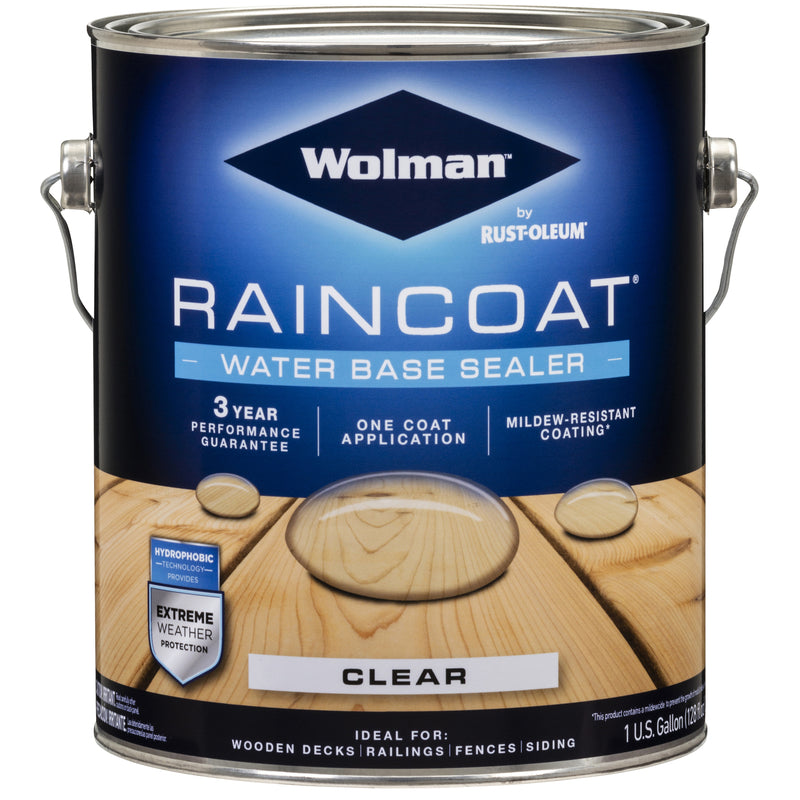 Wolman RainCoat Clear Water-Based Wood Sealant 1 gal, Pack of 4