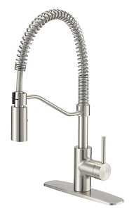 Boston Harbor FP4A0096NP Spring Pull-Down Kitchen Faucet, 1.8 gpm, 1-Handle, 1 or 3-Faucet Hole